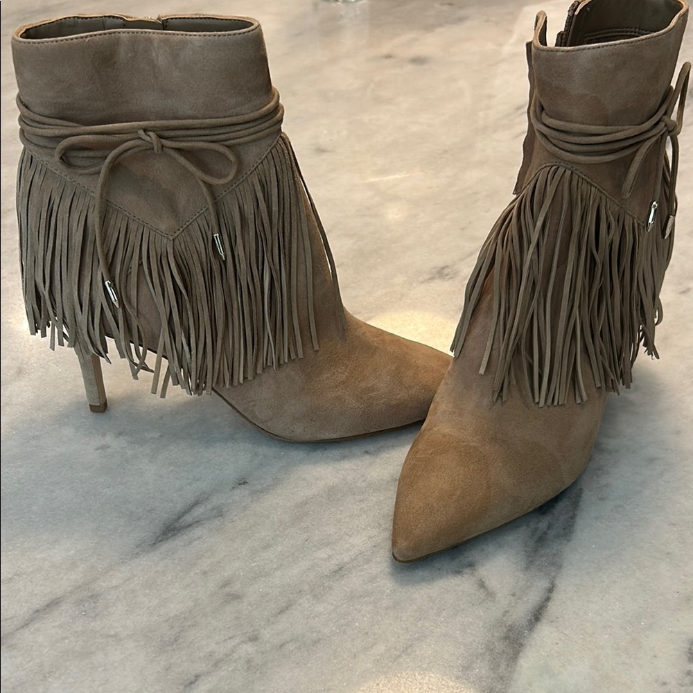 Sam Edelman Suede Ankle Boots - Tan